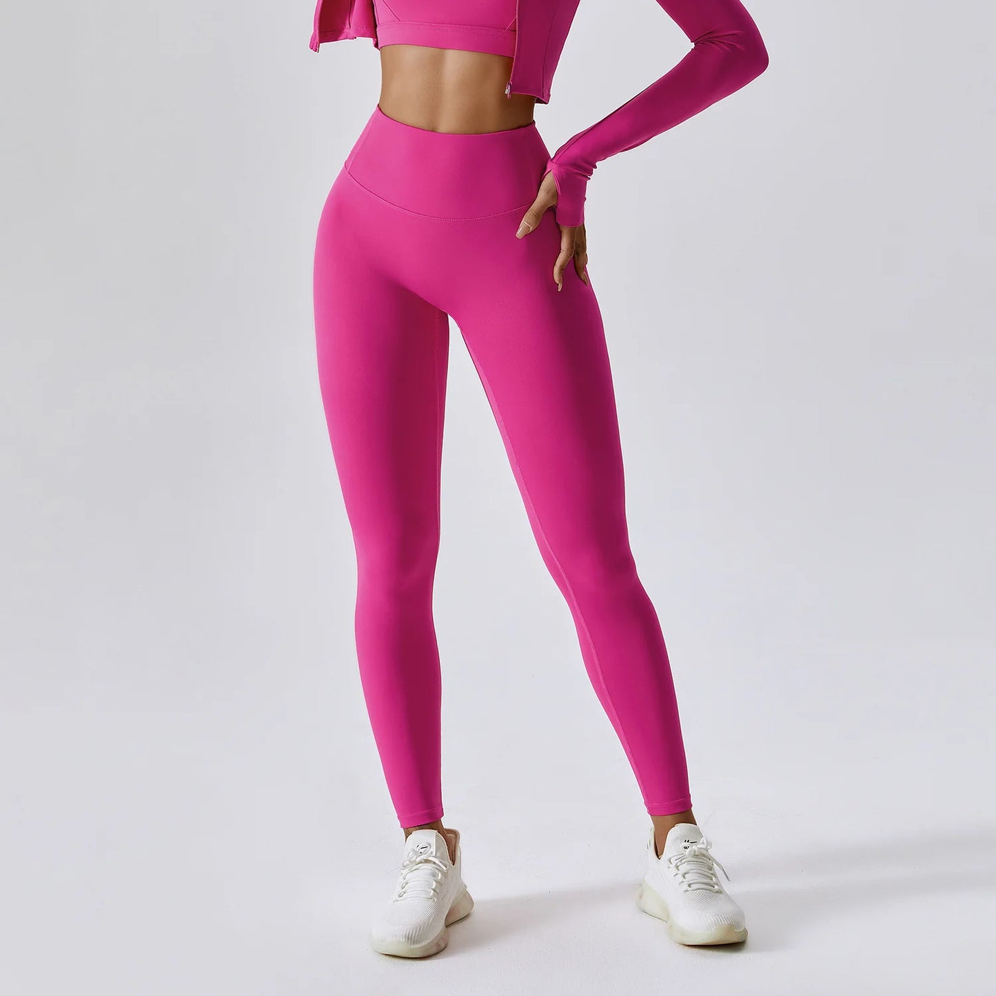 YIYI Breathable High Stretchy Workout Sets Cropped Jacket Sets 3pcs Gym